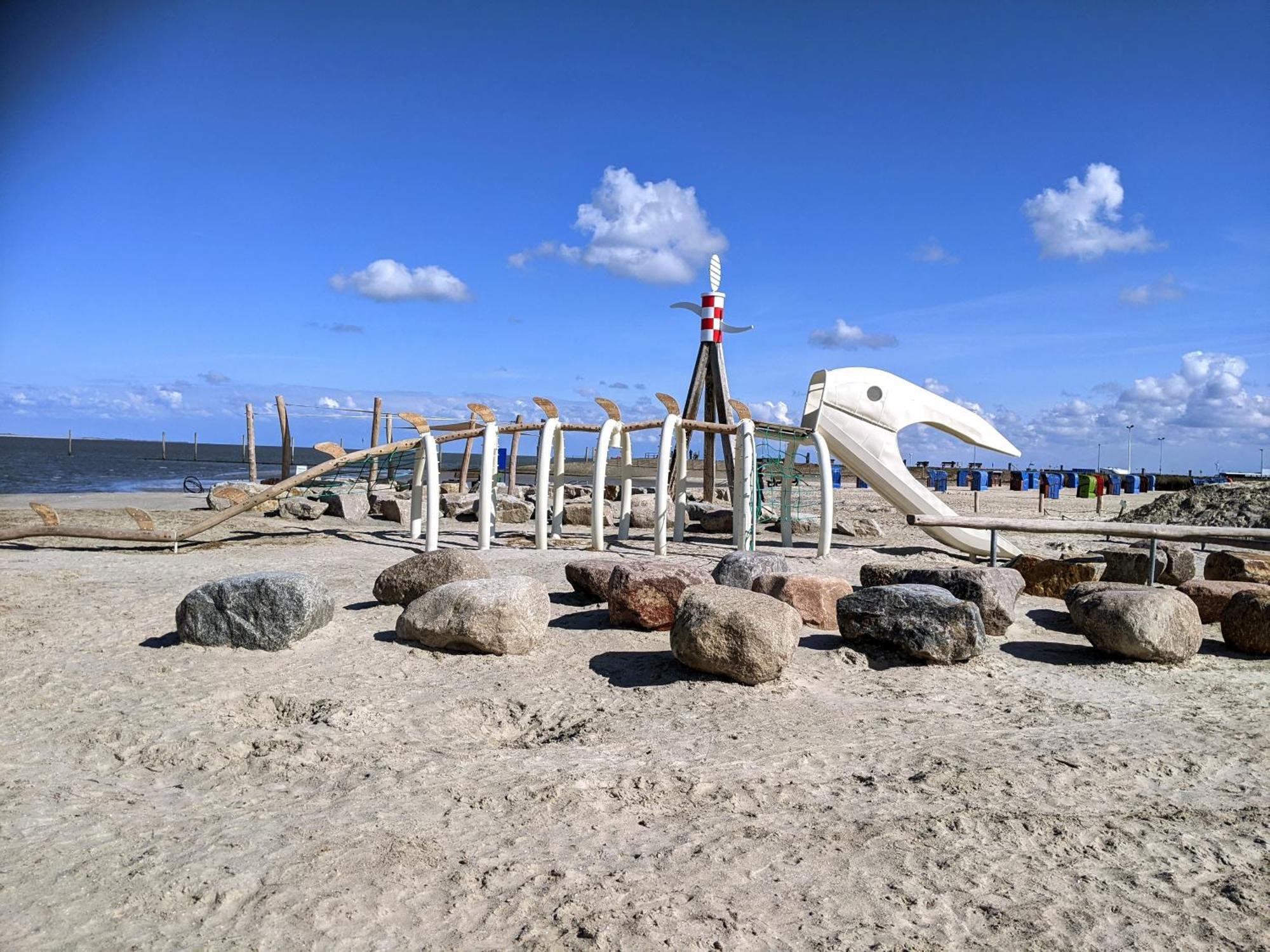 Drei-Insel-Blick Neßmersiel Exteriér fotografie